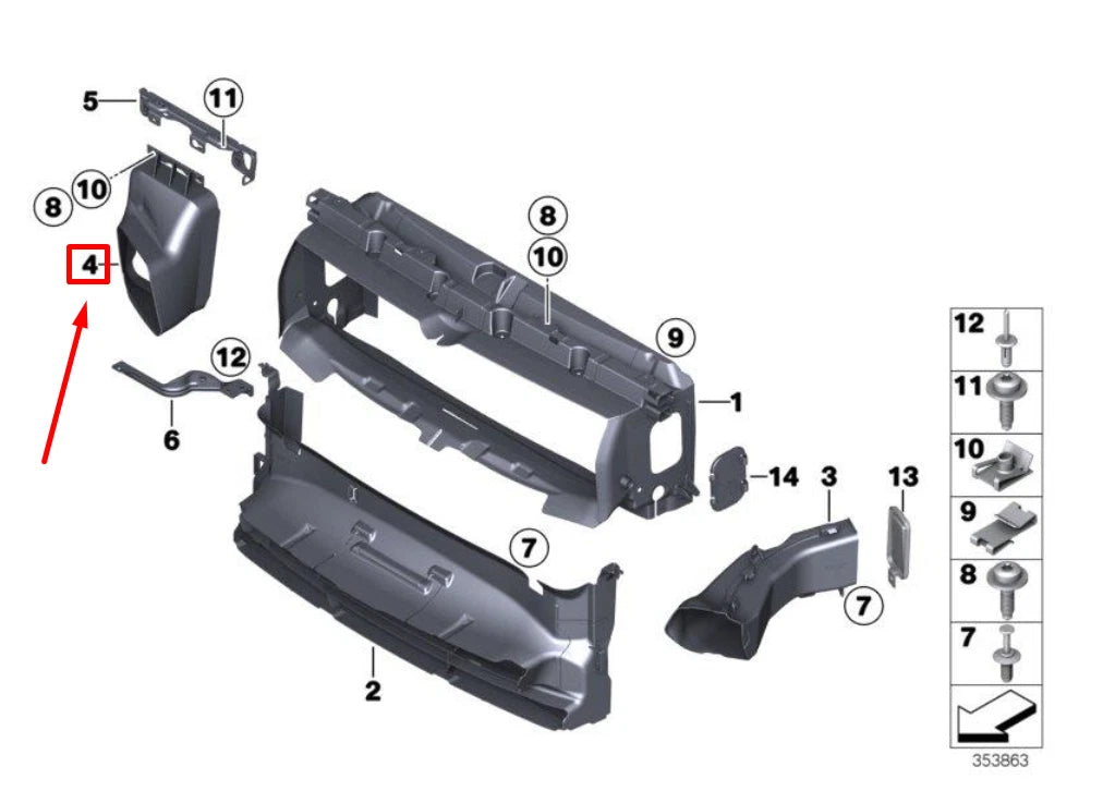 NEW BMW 2 CABRIO F23 RIGHT EXTERIOR AIR VENT GRILL 8061354 51748061354 ORIGINAL