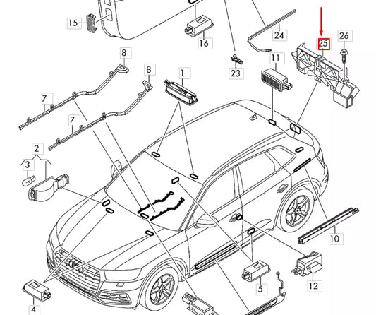 NEW AUDI Q5 FY LUGGAGE COMPARTMENT LIGHT SWITCH 80C959121A