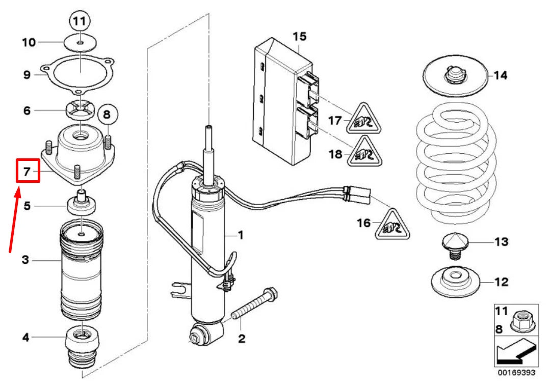 NEW BMW X6 E71, E72 REAR SUPPORT BEARING FLANGE 33526788779 6788779 ORIGINAL