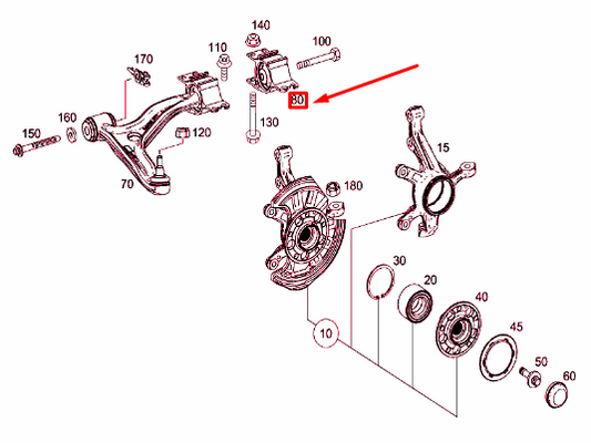 new mercedes-benz cla c117 front left control arm bushing a2463330100 original