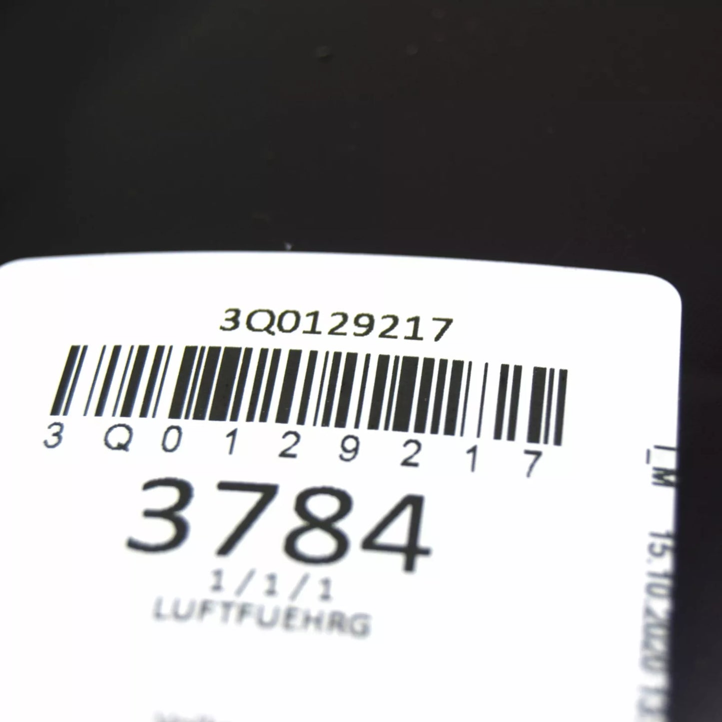 NEW AUDI TT 8S FV QUATTRO ENGINE AIR INTAKE TUBE 3Q0129217