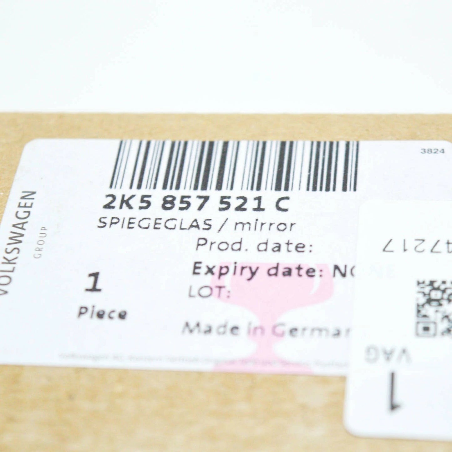 NEW VOLKSWAGEN CADDY 2K FRONT LEFT DOOR MIRROR GLASS LHD 2K5857521C