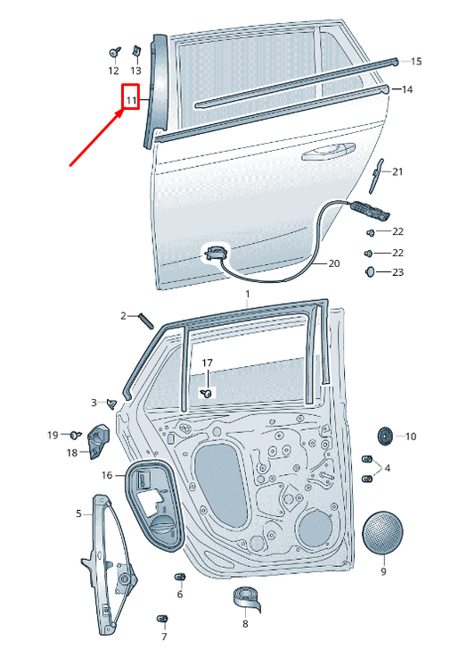 new skoda kamiq right b-pillar trim 658839902 original