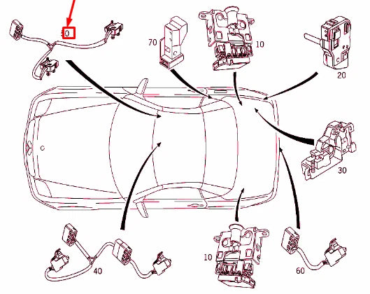 NEW MERCEDES-BENZ SLK R170 ROOF ROTARY TUMBLER FRONT SWITCH A1708200710 ORIGINAL