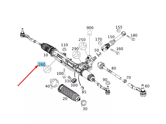 NEW MERCEDES-BENZ C W204 STEERING GEAR REPAIR KIT RHD A2044608800 ORIGINAL