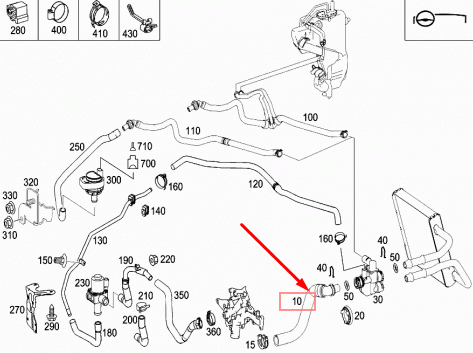 NEW MERCEDES-BENZ CLS C219 HEATER HOSE PIPE A2118328494 ORIGINAL
