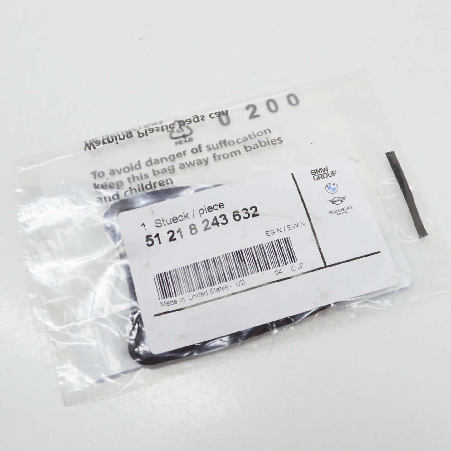 NEW BMW X5 E53 RIGHT OUTER DOOR HANDLE BASE PAD SEAL 51218243632 8243632