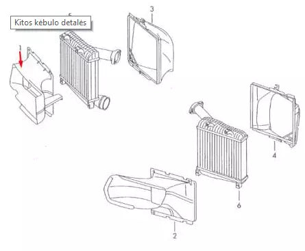 NEW VW TOUAREG 7LA AIR COOLER CHARGE RIGHT INTAKE DUCT 7L6117336B