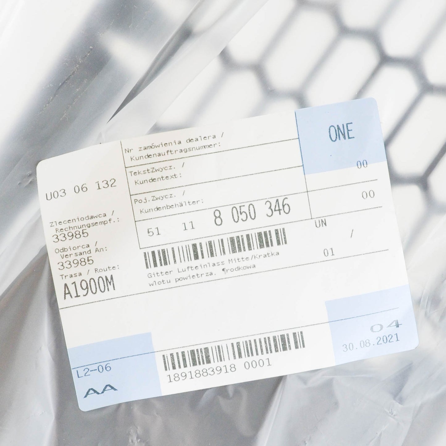 new bmw 6 f06 front m sport bumper lower grille 51118050346 8050346 2016