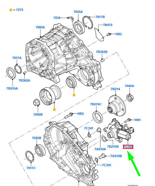 new ford ranger t6 mk1 transmission case motor 2436395 jb3p-7g360-ba original