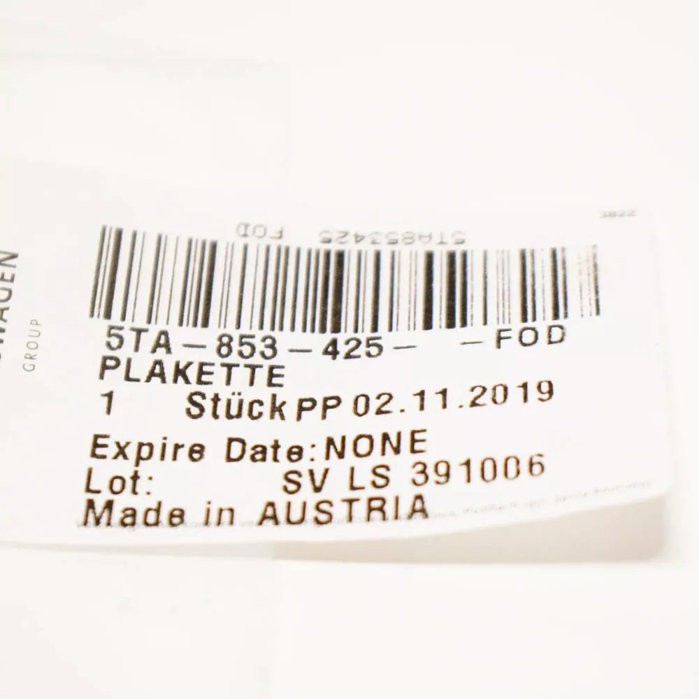 NEW VW TOURAN 5T1 R LINE LEFT SIDE CHROME BADGE 5TA853425FOD