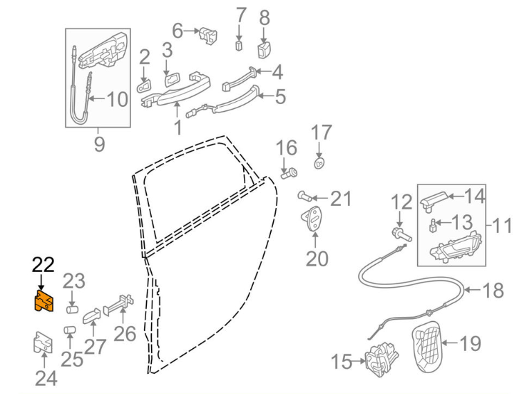 NEW AUDI A4 B8 LEFT DOOR HINGE 8K0831401E ORIGINAL