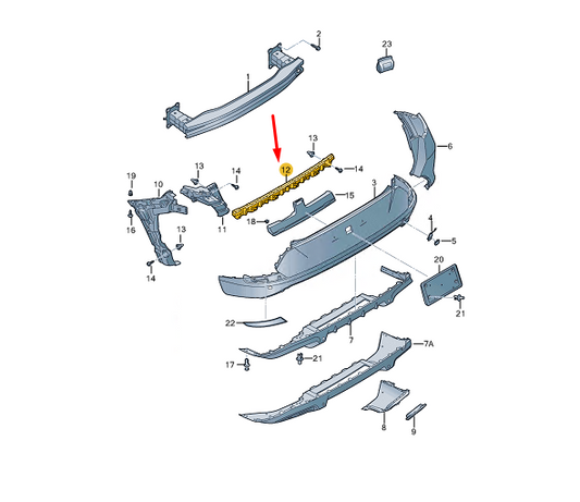 new cupra formentor rear bumper center guide 5ff807863 original