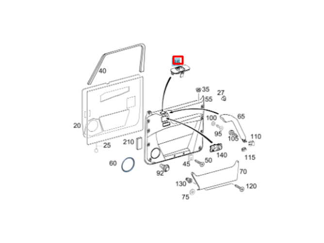 NEW MB G W463 FRONT DOOR PANEL WINDOW REGULATOR SWITCH TRIM A46372701599116