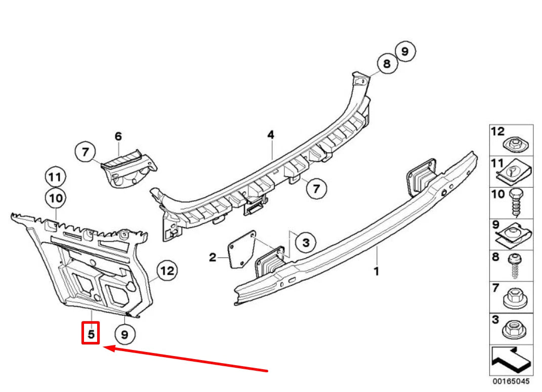 NEW BMW 3 E90 REAR RIGHT CARRIER GUIDE 51128040880 8040880 ORIGINAL