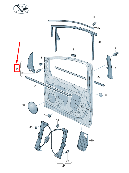 NEW VW SHARAN 7N LEFT INNER A-PILLAR COVERING 7N0837973A82V ORIGINAL