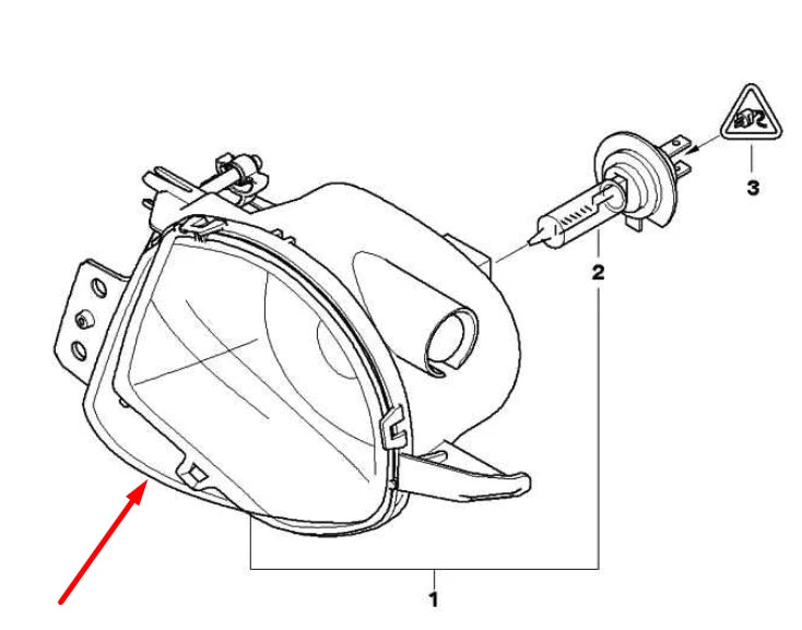 NEW BMW 3 E90 FRONT LEFT FOG LIGHT 63176948373 6948373 ORIGINAL