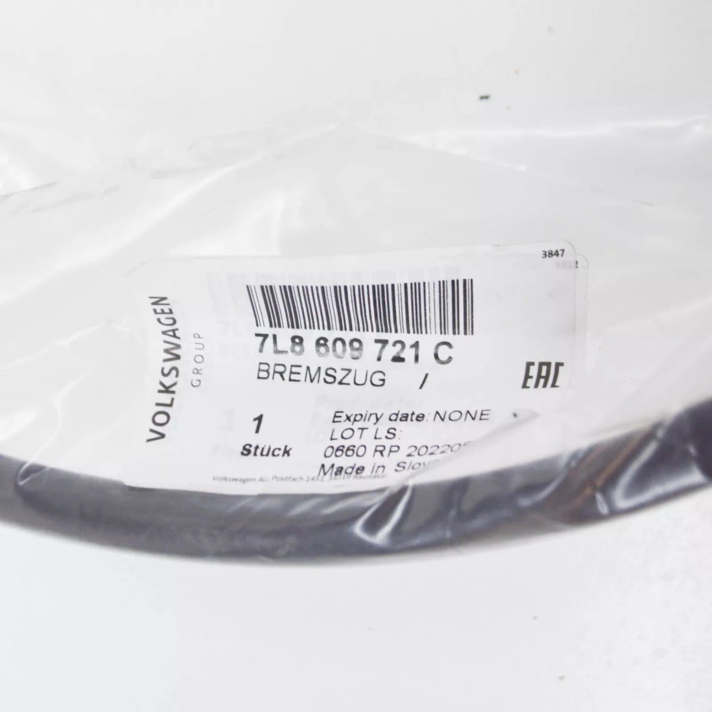 NEW AUDI Q7 4L REAR WHEEL HAND BRAKE CABLE 7L8609721C ORIGINAL