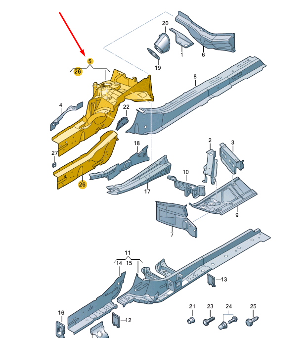 new audi q5 fy front right suspension strut dome 80a805140tbstl original