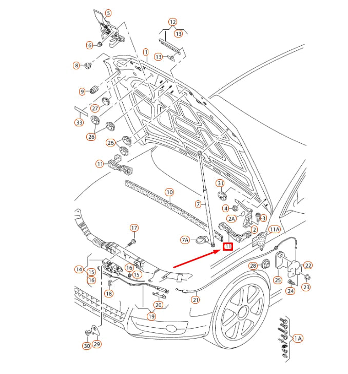 NEW AUDI RS5 8T COUPE QUATTRO ENGINE HOOD LEFT SEAL 8T0823721 ORIGINAL