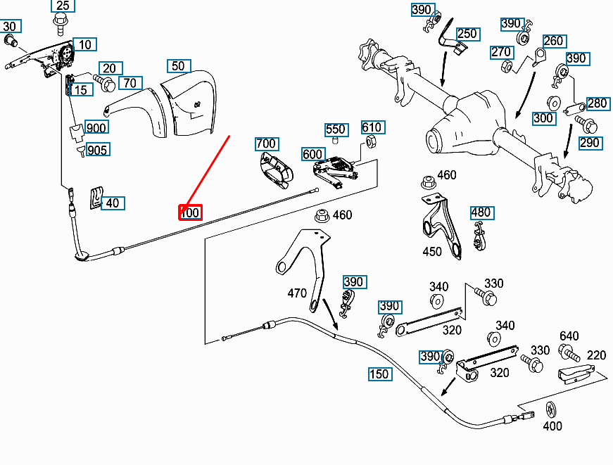 NEW MERCEDES-BENZ SPRINTER 906 FRONT PARKING BRAKE CABLE A9064205285 ORIGINAL