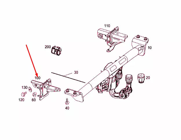 NEW MERCEDES-BENZ C W205 TRAILER COUPLING LEFT REINFORCEMENT A2056100125
