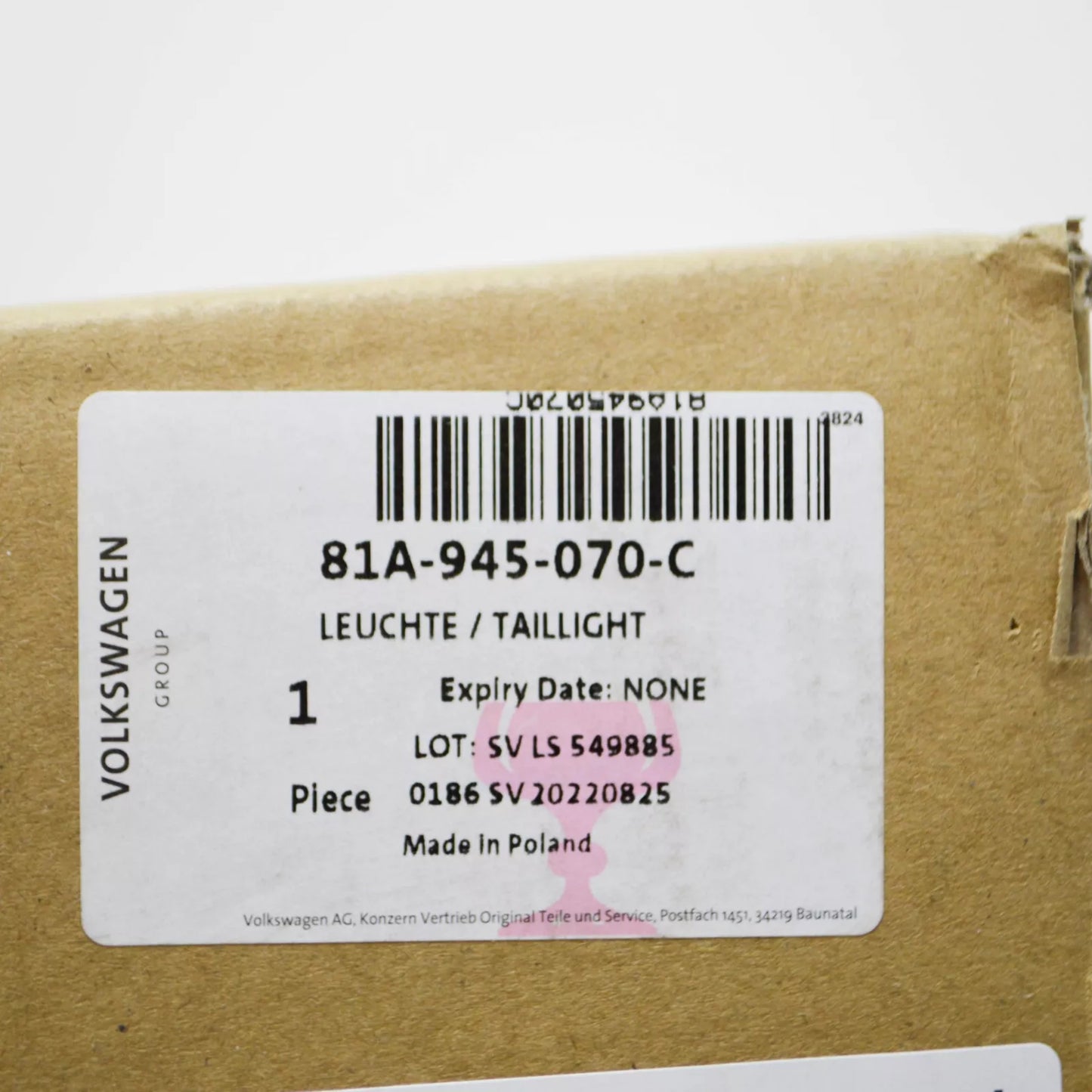 NEW AUDI Q2 GA REAR RIGHT TAILLIGHT 81A945070C ORIGINAL