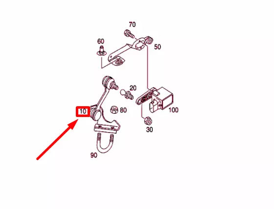 NEW MERCEDES-BENZ C W203 FRONT HEADLAMP RANGE ADJUSTMENT ROD A2093200289
