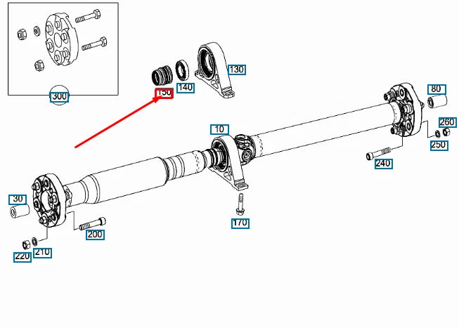 NEW MERCEDES-BENZ E W212 PROPELLER SHAFT BOOT A2214110097 ORIGINAL