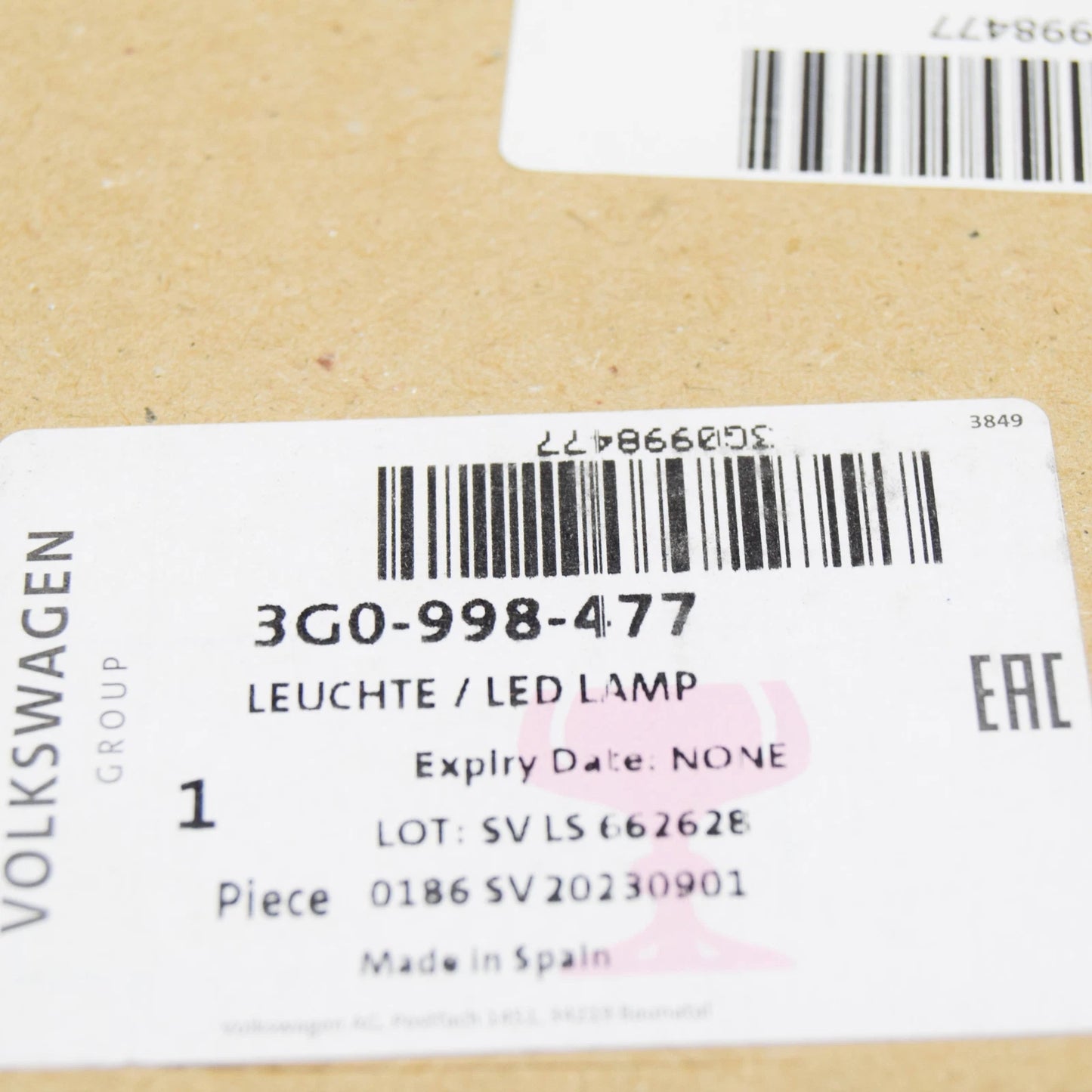 NEW VW PASSAT B8 3G FRONT LEFT HEADLIGHT LED LIGHT MODULE 3G0998477 ORIGINAL