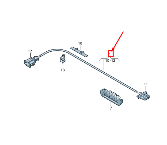 NEW VW TRANSPORTER VI T6 ENTRY LIGHTING ADAPTER CABLE LOOM 7E0971067D ORIGINAL