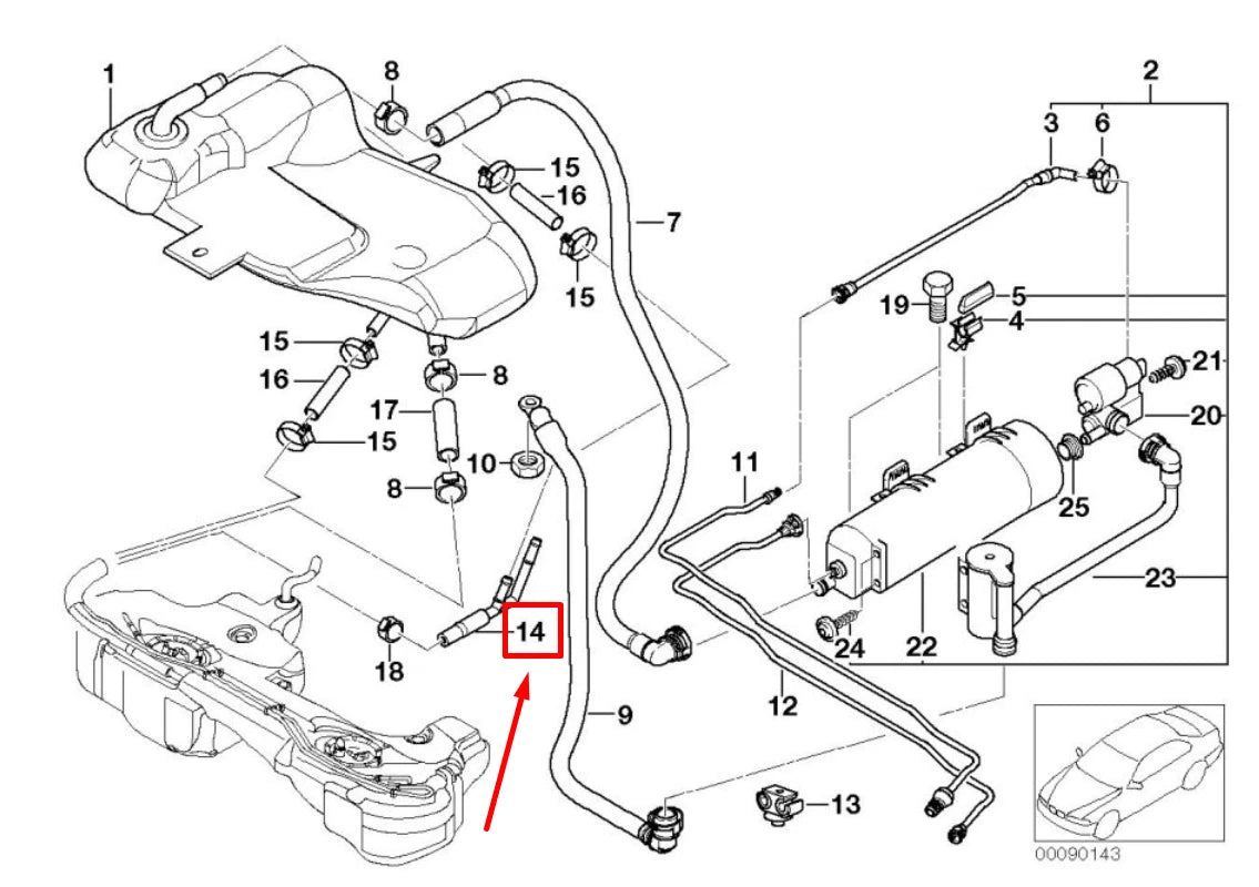 NEW BMW 3 E46 FUEL DISTRIBUTOR LINE 16137177237 7177237 ORIGINAL