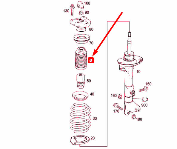 NEW MB C W204 FRONT SHOCK ABSORBER ELASTOMERIC CUP A2043230592 ORIGINAL