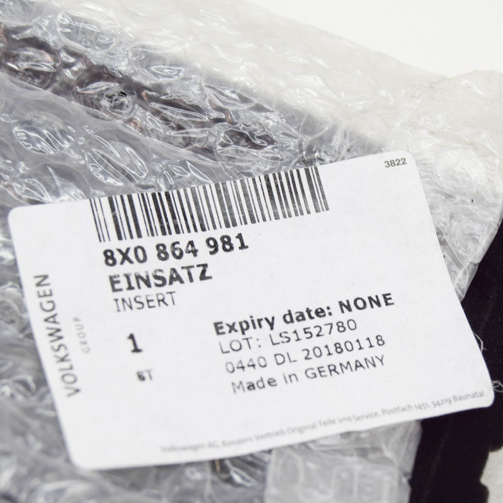 NEW AUDI A1 8X ARMREST INSERT 8X0864981 ORIGINAL