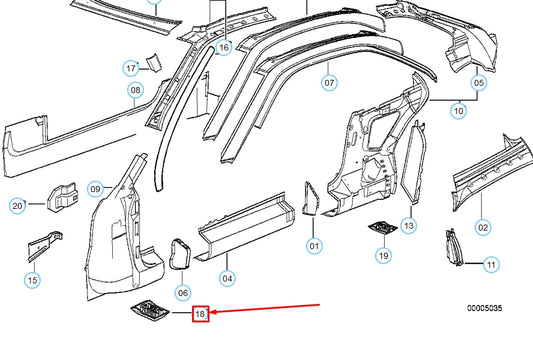 NEW BMW 8 E31 FRONT BODY SIDE FRAME LIFTING PLATFORM SUPPORT 51718108301