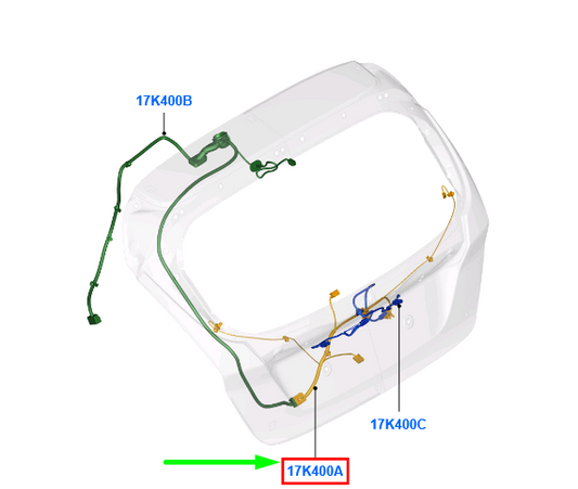 new ford fiesta mk6 wt tailgate body closure wiring 1773610 original