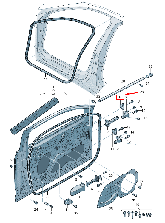 NEW AUDI E-TRON GE FRONT RIGHT UPPER DOOR HINGE 8S0833408B ORIGINAL