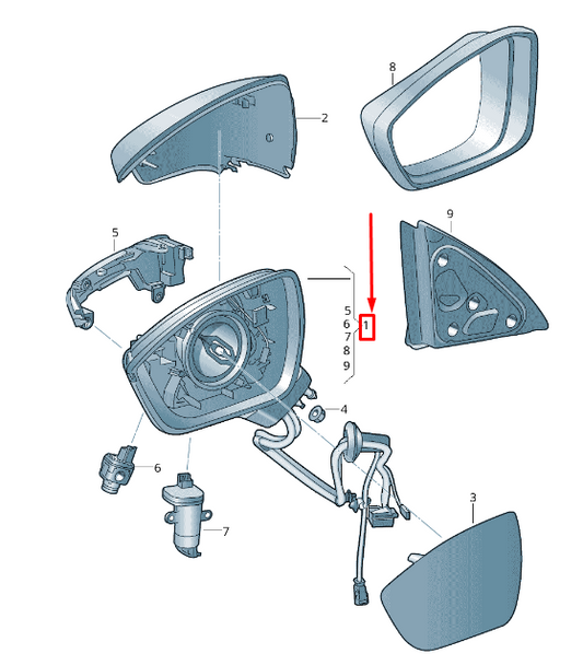 new skoda karoq nu front right side wing mirror lhd 57b857508f9b9 original