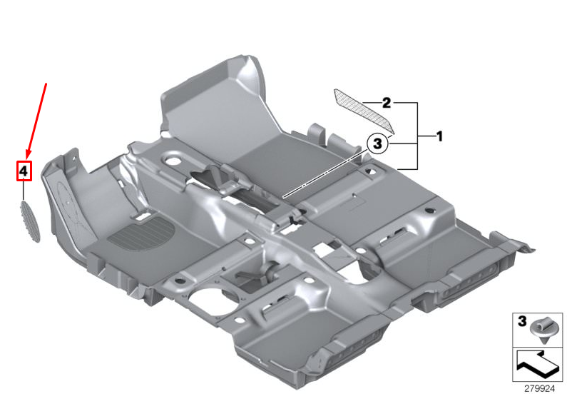 new mini clubman r55 foot rest insert 51477138446 7138446 original