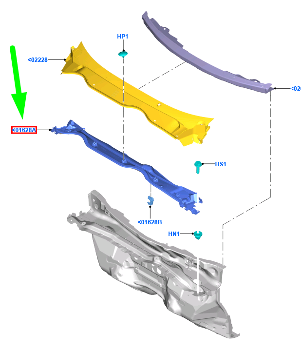 new ford fiesta mk7 dash panel extension lhd l1bb-01628-aa 2382303 original