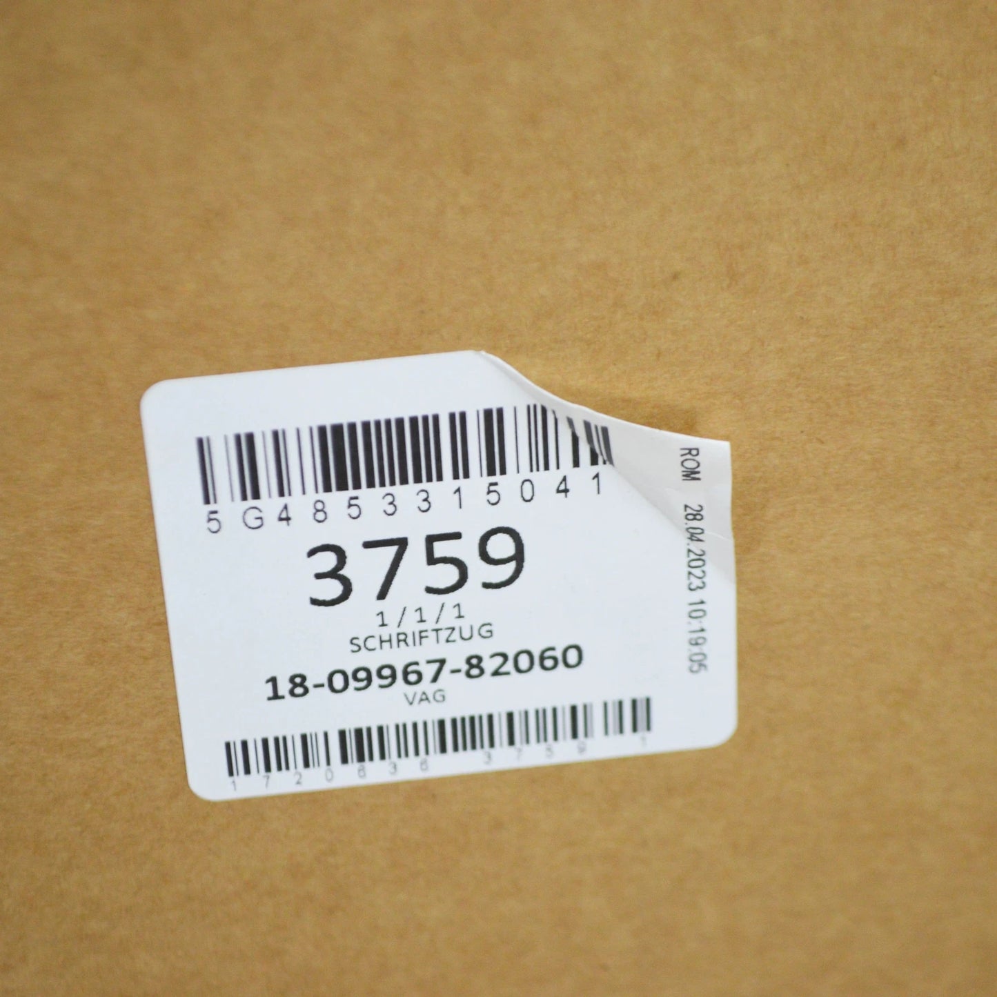 NEW VOLKSWAGEN GOLF 5G MK7 LEFT SIDE FILM LETTERING STRIP 5G4853315041 ORIGINAL