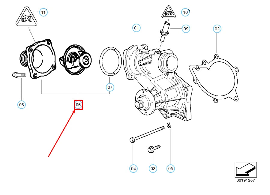 NEW BMW 5 E39 THERMOSTAT HOUSING ASSEMBLY 11531437526 1437526 ORIGINAL