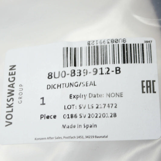 NEW AUDI Q3 8U REAR RIGHT DOOR SEAL RUBBER 8U0839912B