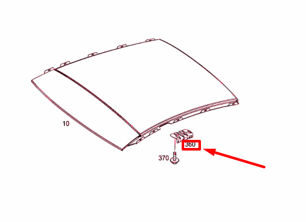 NEW MERCEDES-BENZ CLA C117 SUNROOF RIGHT SUPPORT BRACKET A1767870142 ORIGINAL