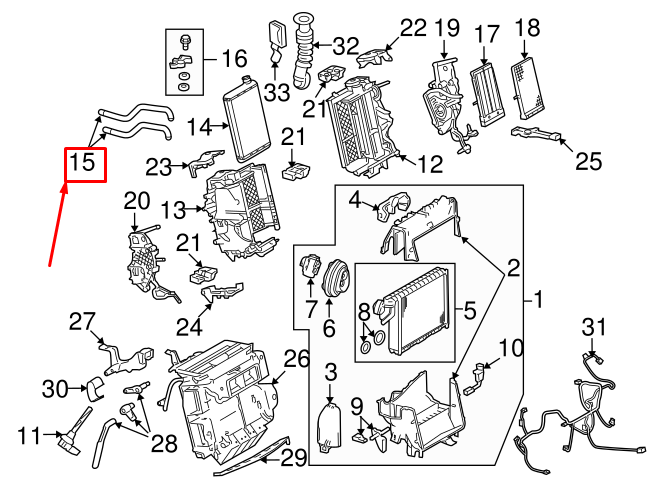 new audi a4 avant b8 hvac heater core hose 8k0819373d original