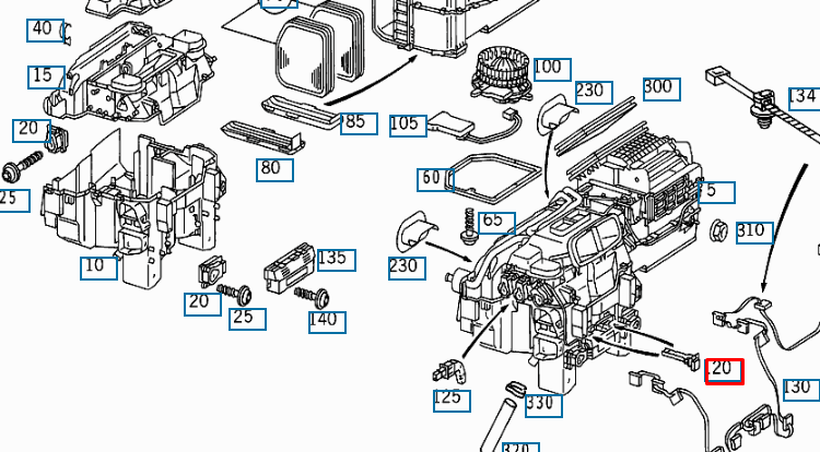 NEW MERCEDES BENZ S W220 TEMPERATURE SENSOR A2208300072 ORIGINAL
