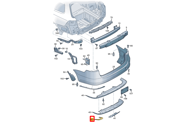 NEW VOLKSWAGEN PASSAT B7 LEFT SIDE EXHAUST TAILPIPE TRIM 3AF807819A9B9 ORIGINAL