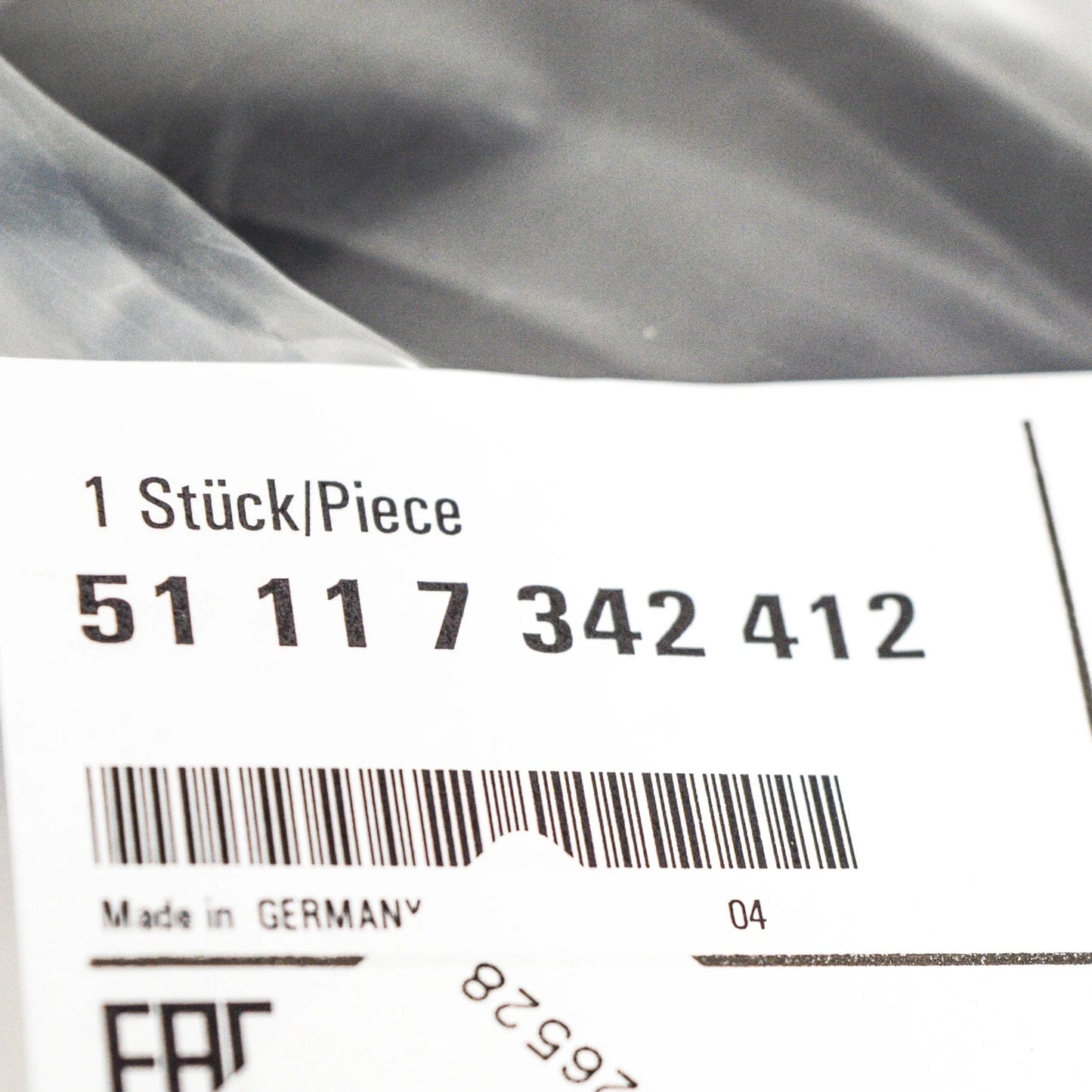 NEW BMW 5 F10 FRONT BUMPER RIGHT AIR INLET CLOSED GRILLE 51117342412 ORIGINAL