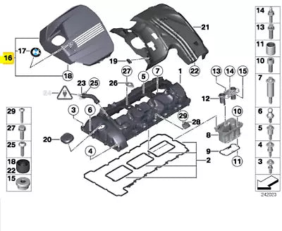 NEW BMW 1 E82 ENGINE CYLINDER HEAD COVER 135I PETROL 11127589037 ORIGINAL