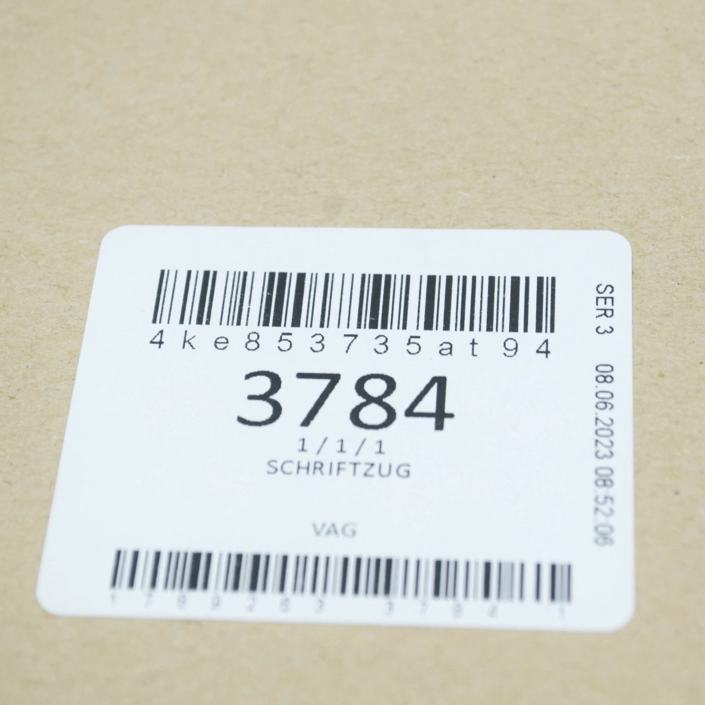 NEW AUDI E-TRON SPORTBACK GEA REAR BOOTLID BADGE 4KE853735AT94 ORIGINAL